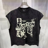 MIXED EMOTION T SHIRTS Tank top High-quality streetwear made from 260g pure cotton