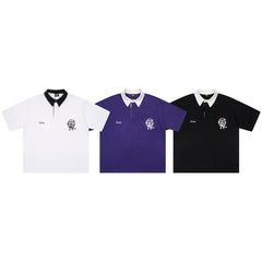 CORTEIZ Polo shirt Y2K Vintage Preppy Rugby Collar Chest Pocket Embroidered Oversized Polo