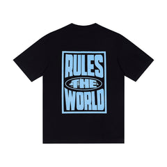CORTEIZ T-shirt Y2K Front Mini Chest Oval Crest Back Big Statement Text Printed Oversized Tee