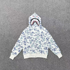 Bathing Shark print Hoodie