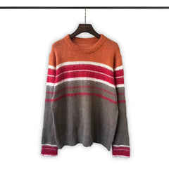 RHUDE knit sweater Heather‑Blend Multi‑Hue Gradient Horizontal‑Band Casual Knitwear