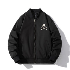 Mens Vintage Jackets Dark Baseball Uniform Bomber Jacket