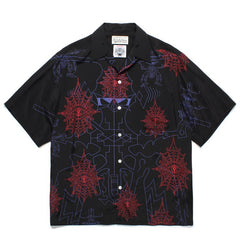GUILTYPARTIES TIGER Shirts WOLF'S HEAD Spider Eyes, Hawaiian Short Sleeve Shirt Men