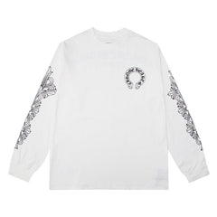CHH Chrome Heart Long Sleeve Shirt Unisex Fashion Loose Long Sleeve Shirt
