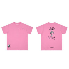 CHH Heart T Shirts Graffiti Cross Sanskrit Short Sleeve T-Shirt
