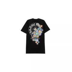 CHH Heart T Shirts Croix Cross Color Leather Printed Short Sleeve T-Shirt
