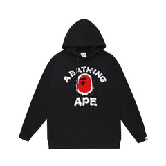 Bathing Shark print Hoodie Autumn/Winter Letter Print Loose Hoodie Pullover Ape Sweater