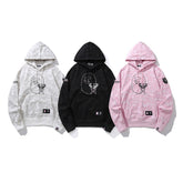 Bathing Shark print Hoodie Miami Camo Sweater Casual