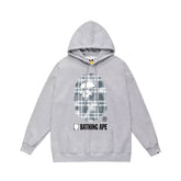 Bathing Shark print Hoodie Autumn/Winter Letter Print Loose Hoodie Pullover Ape Sweater