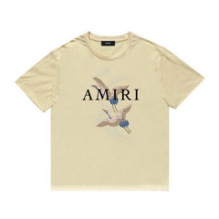 Amiri T Shirt Casual Hip Hop High Street round Neck Short Sleeve T-shirt