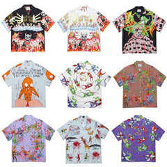 GUILTYPARTIES TIGER Shirts Anniversary Limited Ghost Graffiti Devil Angel Hawaiian Short Sleeve Shirt Men