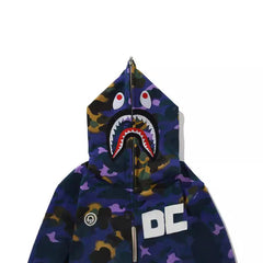 Bathing Shark print Hoodie Shark Head Star Camo Sweater