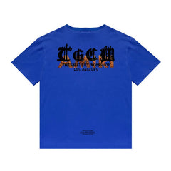 Amiri T Shirt Letter Print Casual Hip Hop round Neck Short Sleeve T-shirt