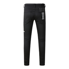KSUBI Jeans Slim Fit Casual Stretch Ripped Jeans