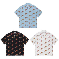 GUILTYPARTIES TIGER Shirts 22ss TIM LEHI Flame Tiger, Hawaiian Short Sleeve Shirt