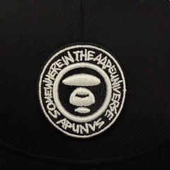 Bathing Shark print Hat Embroidered Round Label Baseball Cap Hard Top Street Hip Hop Flat Edge Cap