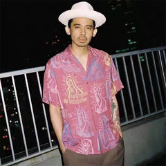 GUILTYPARTIES TIGER Shirts 18SS Heaven Tokyo, covered in pineapple skull Hawaiian short-sleeved shirt