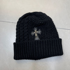 CHH Heart Beanie Twist Wool Knitted Hat Ear Protector Headcap