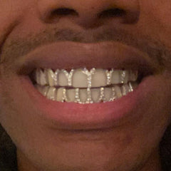 Grillz Hip-Hop Rock Hip-Hop Braces Water Drops Hollowed Out with Zircon HIPHOP Braces Halloween Personalized Dental Ornaments