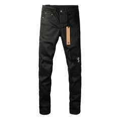 KSUBI Jeans Slim Fit Casual Stretch Ripped Jeans