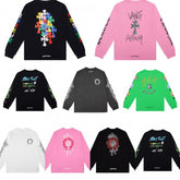CHH Chrome Heart Long Sleeve Shirt Unisex Fashion Loose Long Sleeve Shirt
