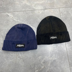 CHH Heart Beanie Frayed Knitted Hat Korean Version Simple Warm Ear Protector Wool Hat
