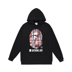 Bathing Shark print Hoodie Autumn/Winter Letter Print Loose Hoodie Pullover Ape Sweater