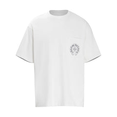CHH Heart T Shirts Summer Horseshoe Cross Print Short Sleeve T-Shirt