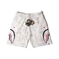 Bathing Shark print Shorts Camo luminous shark side print five-point pants straight beach pants