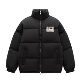 Mens Vintage Jackets Cotton Clothing Short High Street Stand-Up Collar Warm Padded Jacket