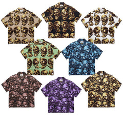 GUILTYPARTIES TIGER Shirts 56 TATTOO Tattoo, Ghost Head, Skull Hawaiian Short Sleeve Shirt Men