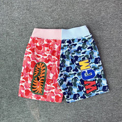 Bathing Shark print Shorts Camo Alphabet Shark Straight Beach Pants