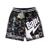 Bathing Shark print Shorts camouflage alphabet shark shorts men cotton terry lightning