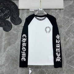 CHH Chrome Heart Long Sleeve Shirt Unisex Fashion Loose Long Sleeve Shirt