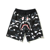 Bathing Shark print Shorts camouflage luminous shark terry straight beach pants