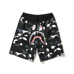 Bathing Shark print Shorts camouflage luminous shark terry straight beach pants