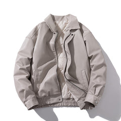 Mens Vintage Jackets Vintage PU Leather Jacket Padded Pilot Bike Leather Jacket