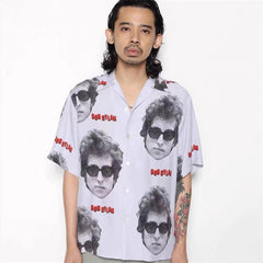 GUILTYPARTIES TIGER Shirts 22ss x BOB DYLAN Joint Hawaiian Casual Short Sleeve Shirt Men