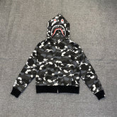 Bathing Shark print Hoodie