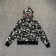 Bathing Shark print Hoodie