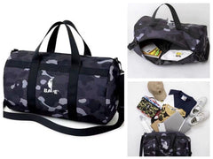 Bathing Shark print Bag black and white camouflage