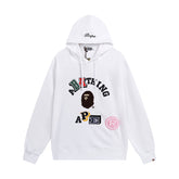 Bathing Shark print Hoodie Shark Head Sweater Colored Letter Print Fall/Winter Hooded Jacket