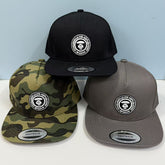 Bathing Shark print Hat Embroidered Round Label Baseball Cap Hard Top Street Hip Hop Flat Edge Cap