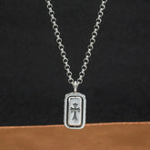 Chrome Hearts Necklace Rotatable Square Pendant Vintage Sword Cross Necklace