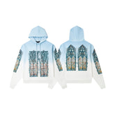 Who Decide War Hoodie Unisex Y2K Black Zip-Up Bomber Jacket with All-Over Graphic Outline Prints and Typography