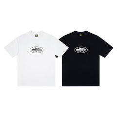 CORTEIZ T-shirt Y2K Classic Oval Alcatraz Crest Printed Oversized Streetwear Tee