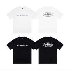 CORTEIZ T-shirt Y2K Front Places+Faces Lettering & Back Oval Alcatraz Printed Oversized Tee