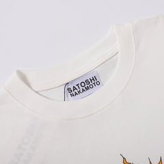 SATOSHI T Shirts High-quality pure cotton trendy unisex heavyweight loose fit fashionable and versatile
