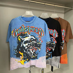 Godspeed T Shirts Flame Border Wild Canine Street Art