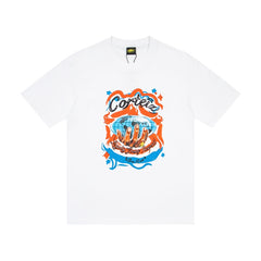 CORTEIZ T-shirt Y2K Heavyweight Cartoon Beverage Print Oversized Streetwear T-Shirt